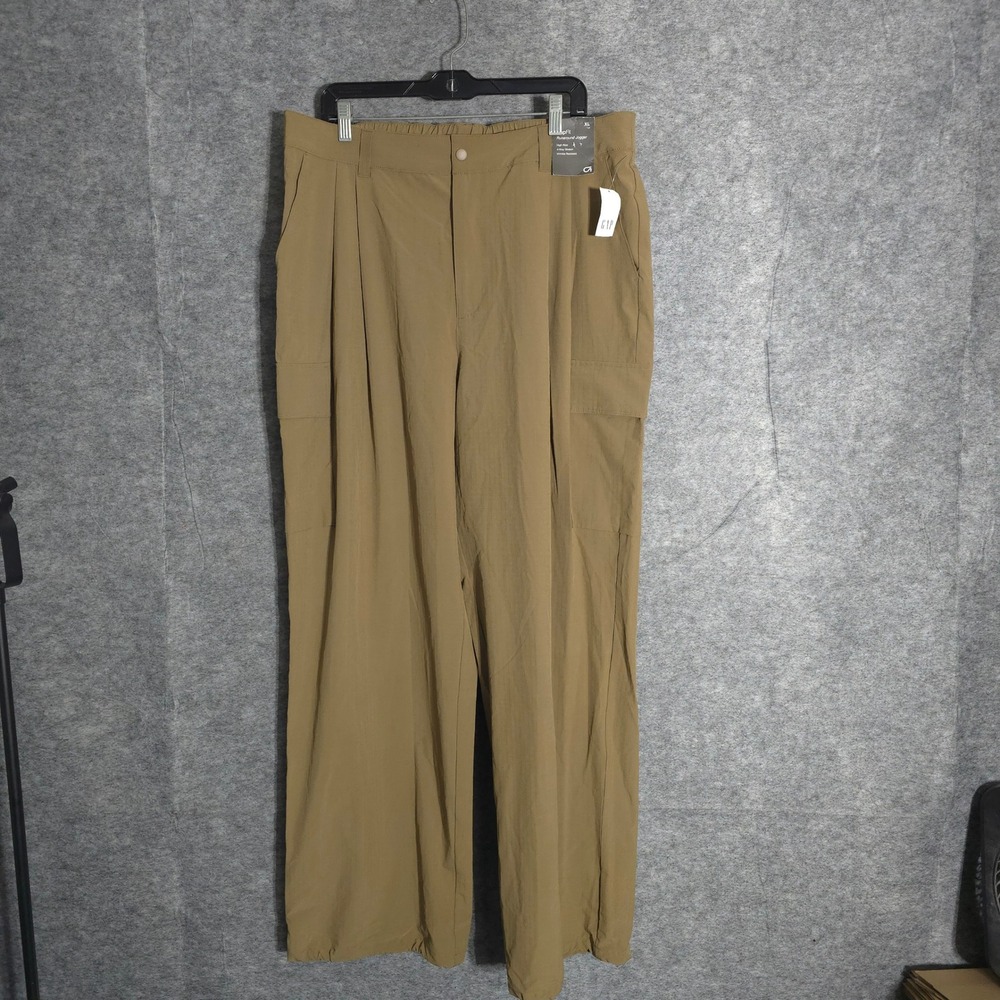 Gap GapFit Runaround Jogger Mens XL Tall Brown Ripstop Cargo Stretch Pants NEW
